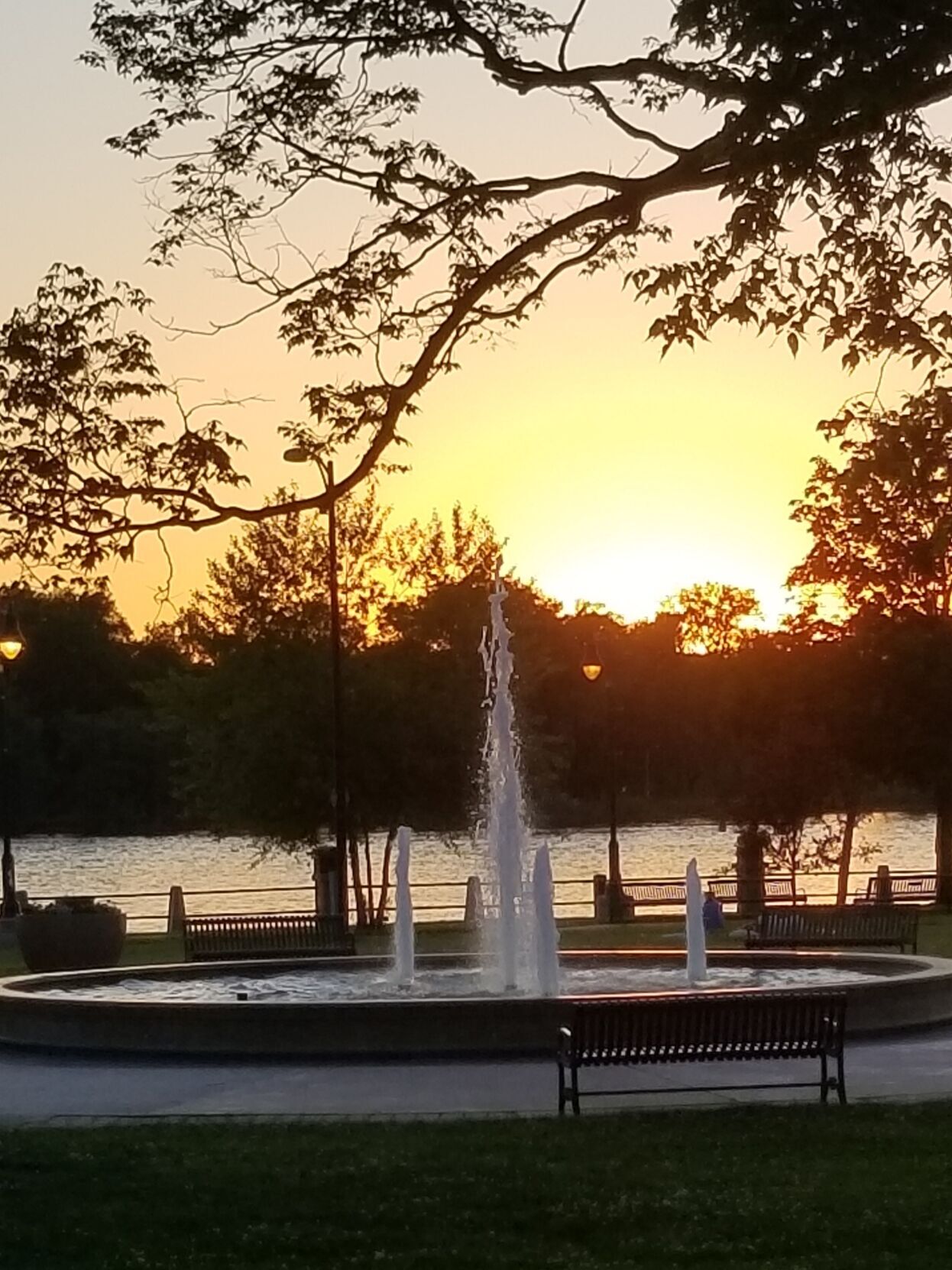 Riverside sunset